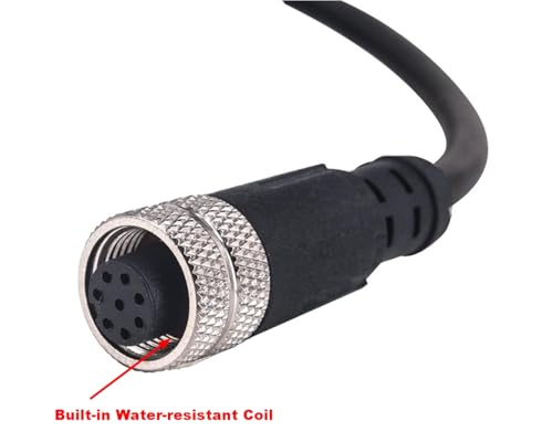 M12 8-Pin Double Female Connector Cable – Industrial Waterproof Sensor Extension Wire, A-Coded Safe Signal Cord for Automation, Robotics, Machinery - size: 2m, style: 8pin Double Female