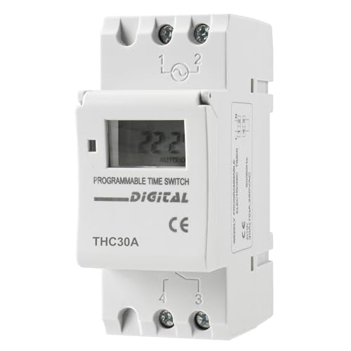 BAOMAIN THC30A AC 110V Digital Programmable Timer Switch,30A Weekly Relay - size: 110VAC