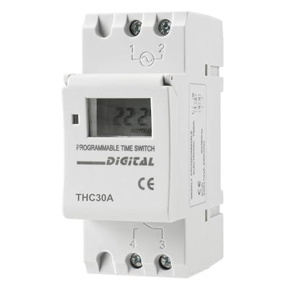 BAOMAIN THC30A AC 110V Digital Programmable Timer Switch,30A Weekly Relay - size: 110VAC