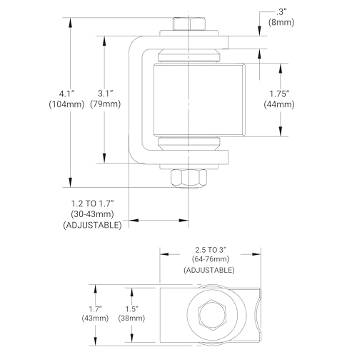 D&D CI3520 Shut It 100 Year Heavy Duty Weld-On Gate Hinge, 1pc