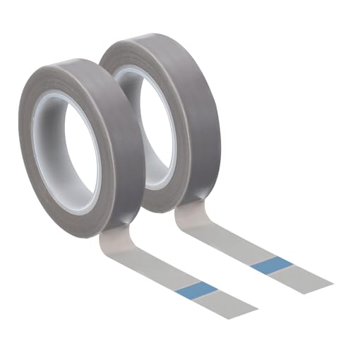 PATIKIL 0.5" x 33ft Heat Resistant Tape, High Temperature Tape PTFE Adhesive High Heat Tape Waterproof Smooth Surface for Vacuum Sealer Machine Insulation Protection, 0.13mm Thick, 2PCS - size: 0.13x13mm