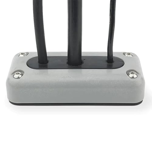 Multi-Cable Rectangle Cable Gland | Marine Grade Waterproof Cable Seal - color: Grey