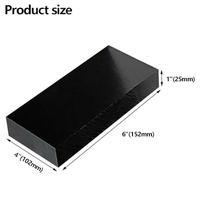 High-Density Polyethylene (HDPE) Plastic Block 1" Thick - 4" x 6" HDPE Plastic Sheet for Machining,Home Improvements,DIY Projects(Black PE Sheet 1 PCS) - color: Black, size: 1" x 4" x 6"
