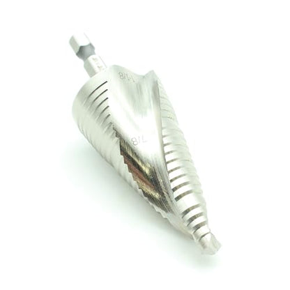 TEMO M35 Cobalt Spiral Step Drill Unibit Bit 7/8"&1-1/8" 2 Size, 1/4" Shank - size: 7/8" - 1-1/8", style: Spiral