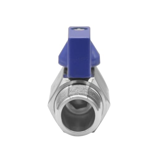 2Pcs Shut Off Valve 1/2" NPT Male x 5/16" Hose Barb Ball Valve - size: 1/2 MNPT x 5/16" Barb