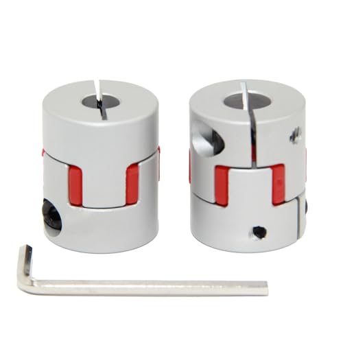 8mm to 10mm Bore Aluminium Plum Flexible Shaft Coupling Servo Stepper Motor Jaw D25xL30 Connector Flexible Shaft Couplers for 3D Printer/CNC Machine/DIY Encoder, 2pcs/Pack(8mmx10mm) - size: 8mmx10mm