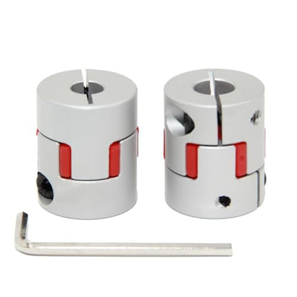 8mm to 10mm Bore Aluminium Plum Flexible Shaft Coupling Servo Stepper Motor Jaw D25xL30 Connector Flexible Shaft Couplers for 3D Printer/CNC Machine/DIY Encoder, 2pcs/Pack(8mmx10mm) - size: 8mmx10mm