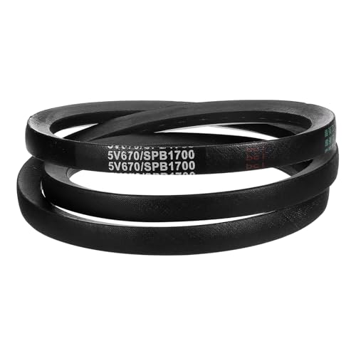 uxcell 5V670 V-Belt, Classic Wrapped Rubber V-Belt 67" Outside Circumference x 0.62" Width x 0.53" Height for Industrial Machinery Equipment, Black - size: 5V670