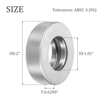 uxcell 2Sets T101/904A1 Thrust Tapered Roller Bearings 1.01" Bore, ABEC3 - size: T101/904A1