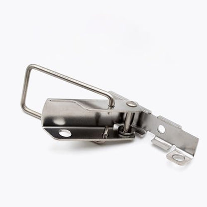 304 Stainless Steel Toggle Latch with Lock Hole, Heavy Duty & Rustproof Metal Catch Clip for Toolbox, Case, Furniture & Storage – Easy Install, Polished Finish, Durable Hardware (2, Silvery)