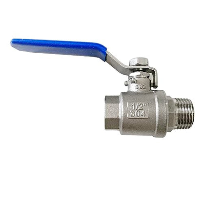 1/2" Male to Female Thread Full Port Ball Valves NPT 304 Stainless Steel for Water Oil Gas WOG1000 (Pack of 2) - size: 2-pack x 1/2 Inch