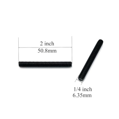 12pcs Black Zinc Fully All Threaded Rod Carbon Steel Long Thread Screw 1/4x2 for Furniture Garden Railing Mounting Assembly Fastening Steel Frame Connection Full Thread Rod for Furniture - size: Black-Zinc 1/4x2 Inch-12P