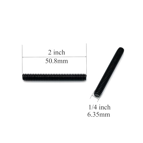12pcs Black Zinc Fully All Threaded Rod Carbon Steel Long Thread Screw 1/4x2 for Furniture Garden Railing Mounting Assembly Fastening Steel Frame Connection Full Thread Rod for Furniture - size: Black-Zinc 1/4x2 Inch-12P
