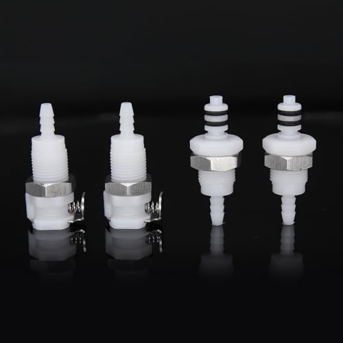 2Pcs 1/8" Plastic Panel Mounting Hose Barb Quick Connector Disconnect - size: 1/8 Inch