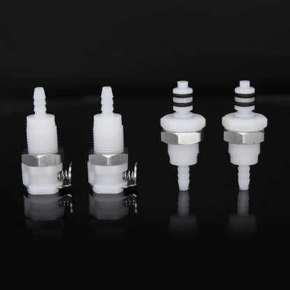2Pcs 1/8" Plastic Panel Mounting Hose Barb Quick Connector Disconnect - size: 1/8 Inch