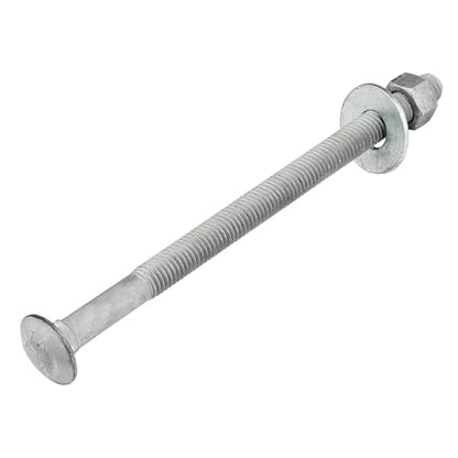 3/8" x 9" (50 Pack) Galvanized Carriage Bolt Kit, Grade 307A, Hot Dip Galvanized for Exterior Use by Makers Bolt - size: 3/8 x 9