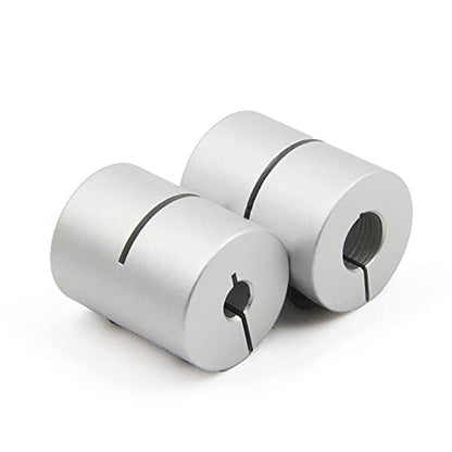 2PCS Shaft Coupling 5mm to 8mm Aluminum Alloy Joint 25mm Length 20mm Diameter Stepper Motor Connector Rigid Coupler for 3D Printer CNC Machine DIY Model (5x8mm - size: 5x8mm