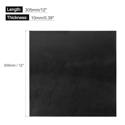 MECCANIXITY Solid Rubber Sheet 3/8" Thick x 12" Wide x 12" Long, Anti-Slip Neoprene Rubber Roofing Material for Gaskets DIY Material, Pads, Seal, Bumpers - size: 3/8" x 12" x 12"