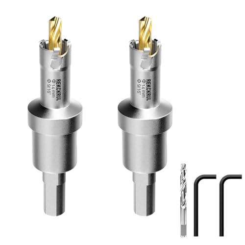 9/16" (14mm) 2Pcs TCT Carbide Hole Saw Kit for Meta - size: 14mm | 9/16" 2Pcs