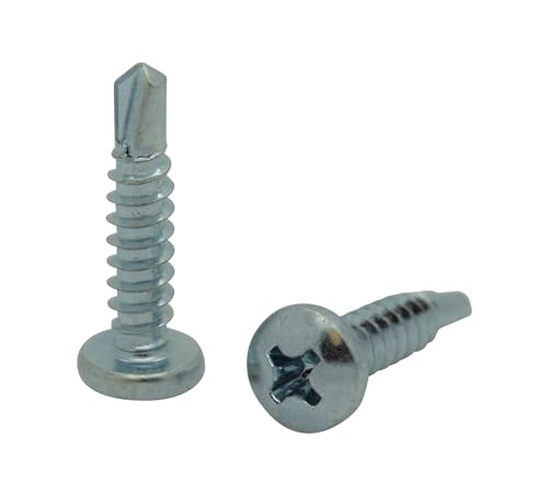 BCP Fasteners #10 x 3/4" Zinc-Plated Pan Head Sheet Metal Screws, 100 Pack - size: #10 x 3/4"