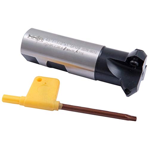 HHIP 2076-0010 45 Degree Carbide 1-1/2" X 1 Shank 3-Insert Indexable Chamering End Mill - size: 1-1/2"