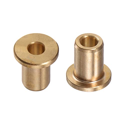 HARFINGTON 2pcs Flange Bearing Sleeve 5mm Bore 9mm OD 15mm Length 2mm Flange Thickness Bronze Bushing Self-Lubricating Bushings Sleeve for Industrial Equipment - size: 5mmx9mmx15mm