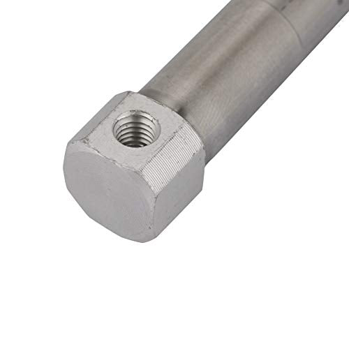 Oumefar 45mm Stroke Pneumatic Cylinder Piston Double-Acting Air Cylinder Single Threaded Rod M4*0.7 Stainless Steel Cylinder with Matching Nuts