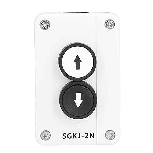 RainProof Up-Down Switch Control Box, AC 400V 10A Momentary Up Down Switch Station with 20mm Wire Hole, for Hoist Roller Shutter Door, Crane Pendant Hoist