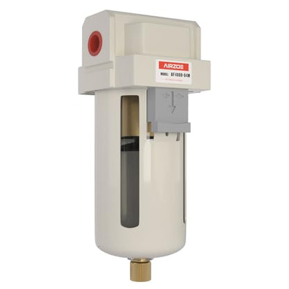AIRZOE 1/2" NPT Compressed Air Filter, Semi-Auto Drain,0-150psi, AF4000-04 - size: 1/2" NPT