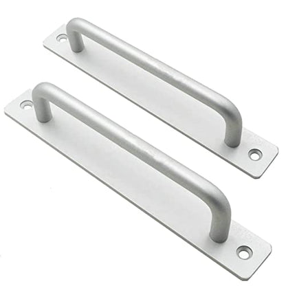 szhdxsy Pack of 2 Aluminium Alloy Sliding Barn Door Handle, Sliding Door Pull Handle Cabinet Door Handles, Drawer knobs, Kitchen Handles,Cabinet Door knobs ，Silver