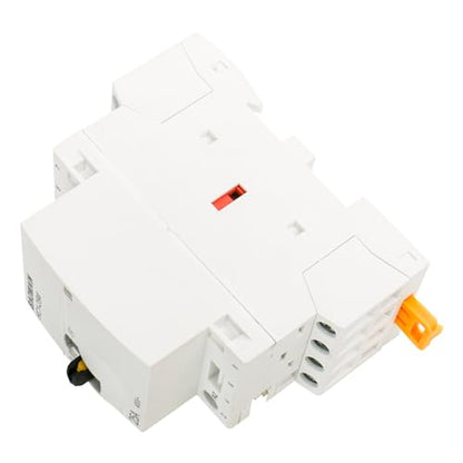BAOMAIN 24V 4-Pole 25A Manual/Auto AC Contactor, 4NO, DIN Rail Mount