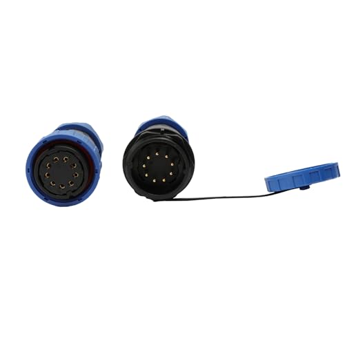 TY28 9 Pin 10A Waterproof Connector Male Plug Female Receptacle for Outdoor Boat Marine Electrical Power Battery Motor - color: In-line Mount, size: 9 Pin 10A