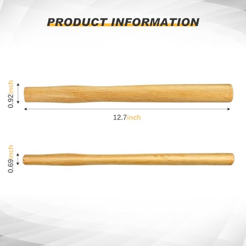 Taiyin 3 Pack Oak Hammer Handle Replacement 12.7″ Long, 2-3 lb Small Hammer