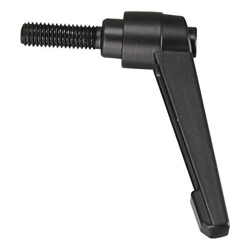 uxcell M8 x 25mm Handle Adjustable Clamping Lever Thread Push Button Ratchet Male Threaded Stud Knobs Rotating Screw Handles Bolts with Locking Lever Black 2pcs - size: M8x25mm