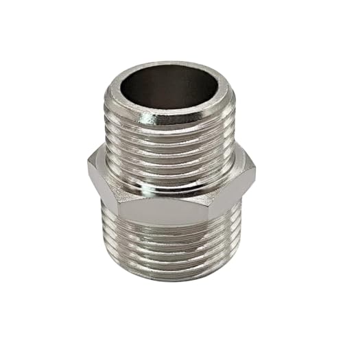 7/8" Male Thread to 1/2" Male Threaded Toilet Bidet Hose Adapter (Pack of 1) - size: 7/8" Male x 1/2" Male