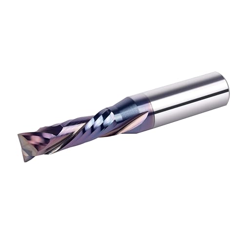 SpeTool Compression Spiral Router Bits 3/8 inch Cutting Diameter with TAC Coated Solid Carbide CNC End Mill for Wood Small Cut, Carving - size: 3/8" Dia - 1-1/4" CL -1/2" Shank, style: COMPRESSION CUT
