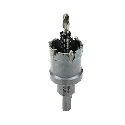 Carbide Hole Saw 1.2-inch/30mm Cutting Dia Hole Cutter for Cutting Stainless Steel Iron - size: 1.2"/30mm