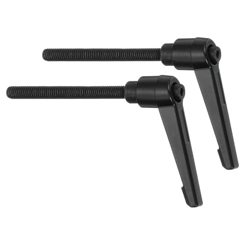 uxcell 2Pcs M6 x 60mm Adjustable Knobs Handle Male Thread Push Button Ratchet Quick Release Locking Rotating Bolt for Lathe Machinery, Black - size: M6 x 60mm