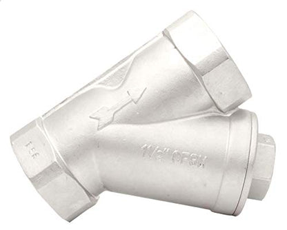 1-1/2" Stainless Steel Y-Strainer - 800WOG, FxF NPT - size: 1.5 Inch