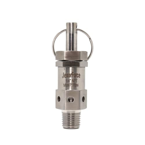 1/4" NPT Pressure Relief Valve 304 Stainless Steel Adjustable Range 0-15PSI