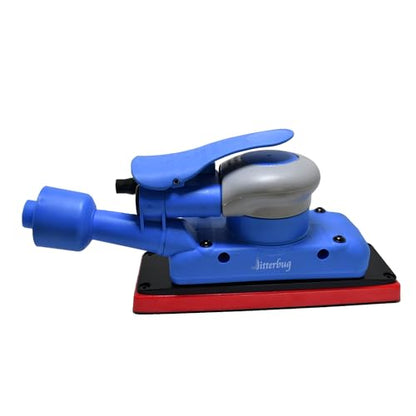 Orbital Jitterbug Air Sander Rectangular Pneumatic Sanders 70 mm x 198 mm, 1/8 Orbit for Sanding Corners Large Surface Woodworking Metal