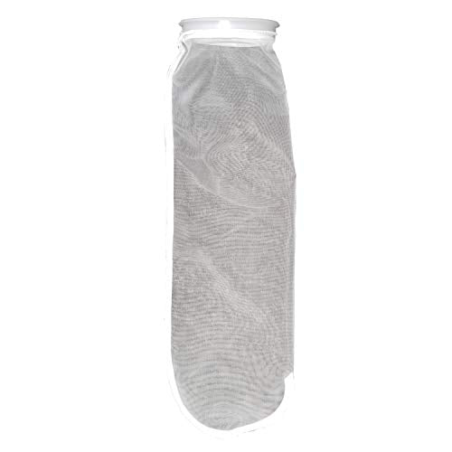 (25 Pack) Bagfilters.com 37 Micron Nylon Monofilament Mesh Filter Bags, Industry Size #2 (7-1/16 x 32), Mesh Size 400 with Polypropylene Ring