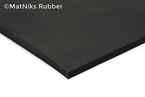 MATNIKS Neoprene Rubber Sheet, Heavy Duty, High Grade 60A, Black, 12x12-Inch by 1/4-inch Thick (+/- 5%) for Plumbing, Gaskets DIY Material, Supports, Leveling, Sealing, Protection, Abrasion, Flooring - size: 1/4-inch by 12in x 12in