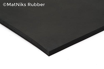 MATNIKS Neoprene Rubber Sheet, Heavy Duty, High Grade 60A, Black, 12x12-Inch by 1/4-inch Thick (+/- 5%) for Plumbing, Gaskets DIY Material, Supports, Leveling, Sealing, Protection, Abrasion, Flooring - size: 1/4-inch by 12in x 12in