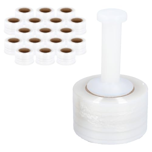PSBM Mini Stretch Film/Wrap with Plastic Handle 3" x 1000' 50 GA 18 Rolls - size: 3 Inch, style: 50 GA
