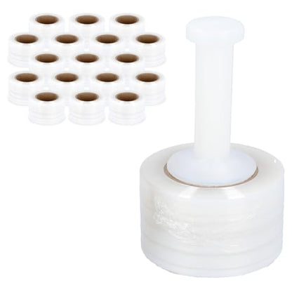 PSBM Mini Stretch Film/Wrap with Plastic Handle 3" x 1000' 50 GA 18 Rolls - size: 3 Inch, style: 50 GA