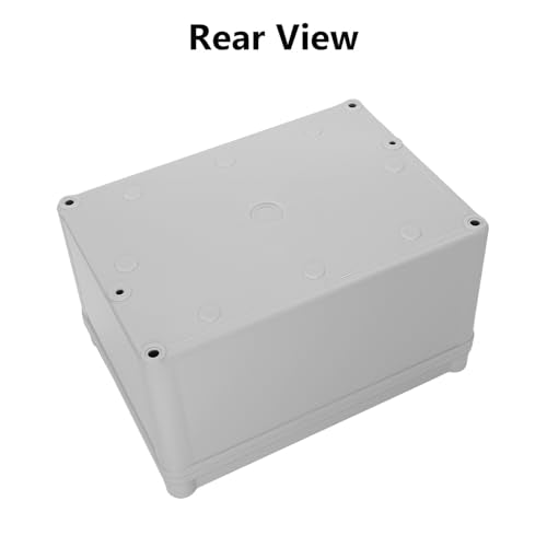 LeMotech Junction Box IP67 Waterproof Dustproof ABS Plastic Project Box for Electrical Outdoor Enclosure Gray 6.9 x 4.9 x 3.9 inch (175 x 125 x 100 mm),2 Pack - size: 6.9" x 4.9" x 3.9" (2pc)