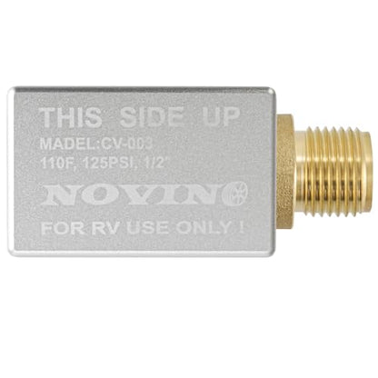 RV Vacuum Breaker Check Valve,Brass Camper RV Black Tank Flush Check Valve - color: Brass