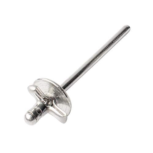 ISPINNER 50pcs 3/16" x 4/5" Large Head Tri-Fold Exploding Aluminum Pop Rivets (Silver) - color: Silver, size: 3/16" x 4/5"