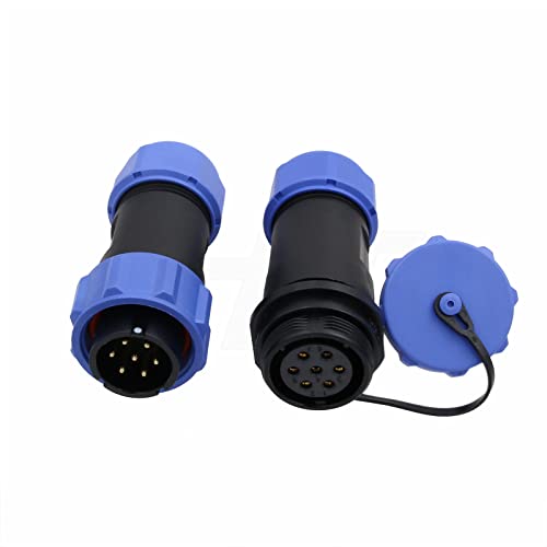 SP21 7 Pin Connector 15A Power Aviation Circular Threaded Solder Wire Cable Socket Plug 14AWG - size: 7 pin 15A